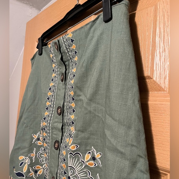 Blue Rain Embroidered Boho Mini Skirt NWT - Picture 8 of 11